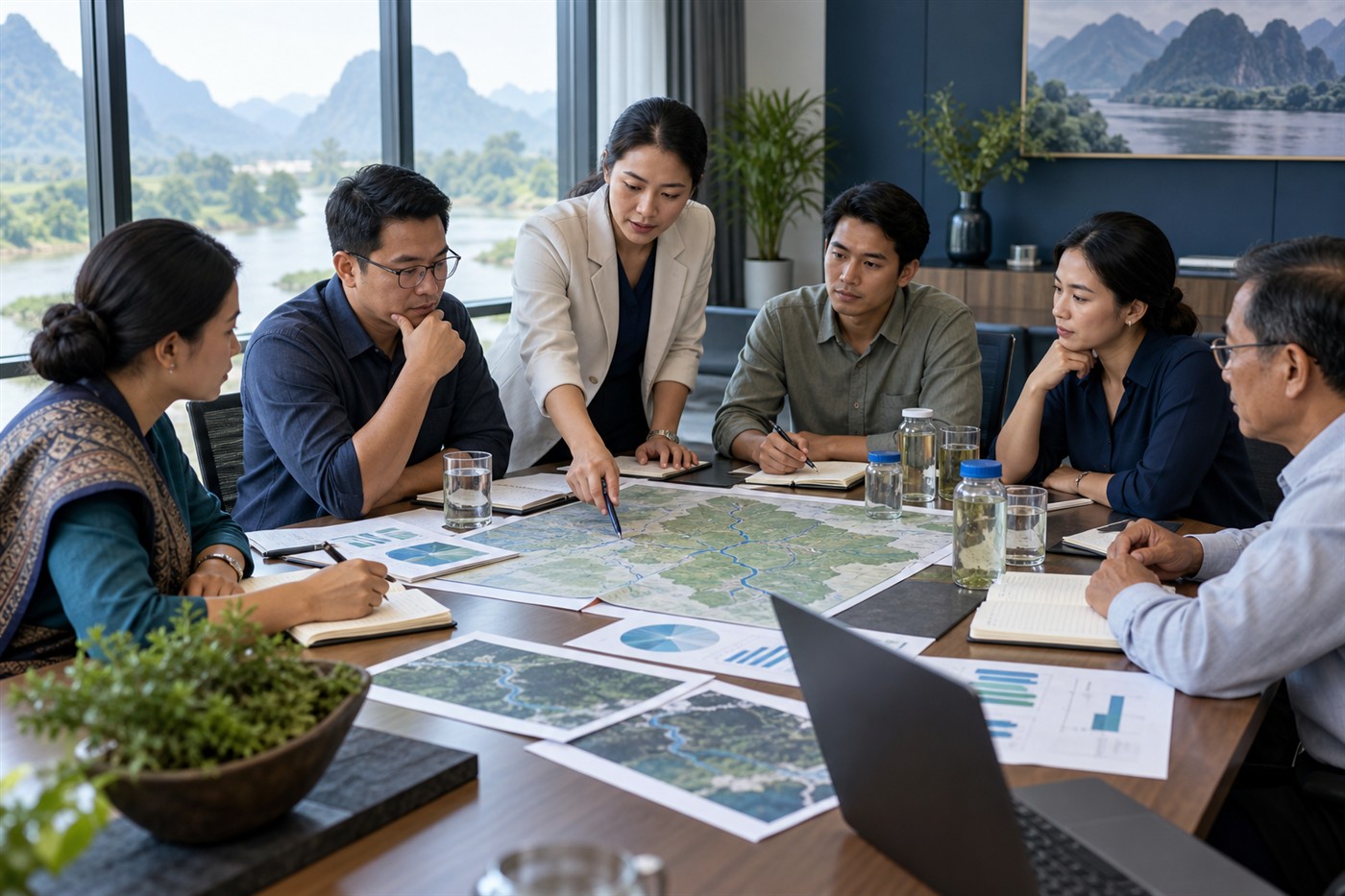 A multidisciplinary team planning water-quality investment